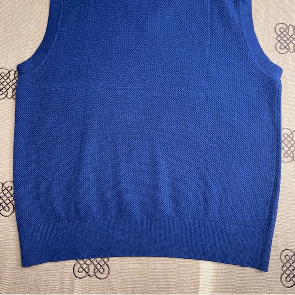 Gap NWT! Men'S Textured Sweater Vest In Navy Blue Size L - Picture 11 of 14